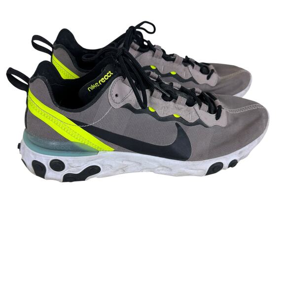 Nike React Element 55 Pumice Fabric Lace Up Lightweight Tennis Shoes Mens Sz 10 - Picture 5 of 8
